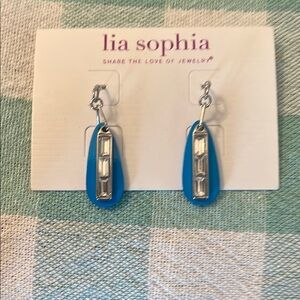 Lia Sophia Blue and Silver Earrings
